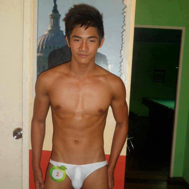 Asian male model swimsuit