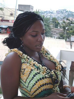 Black african tradional small boobs