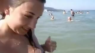 best of Girls embarrassed beach nude